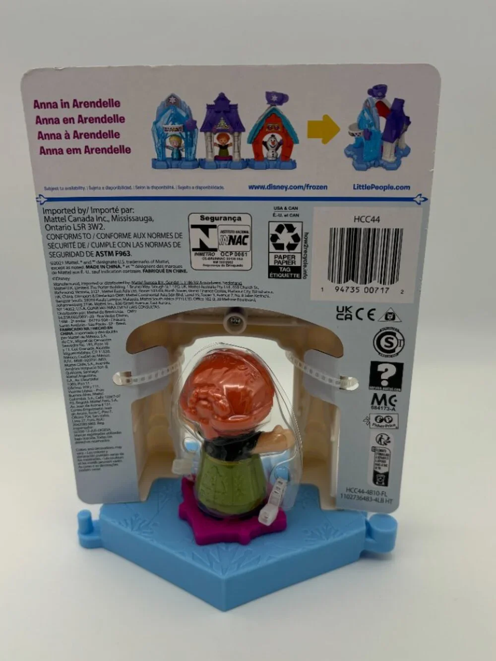 Fisher-Price Little People Disney Frozen Anna in Arendelle Portable Playset NEW